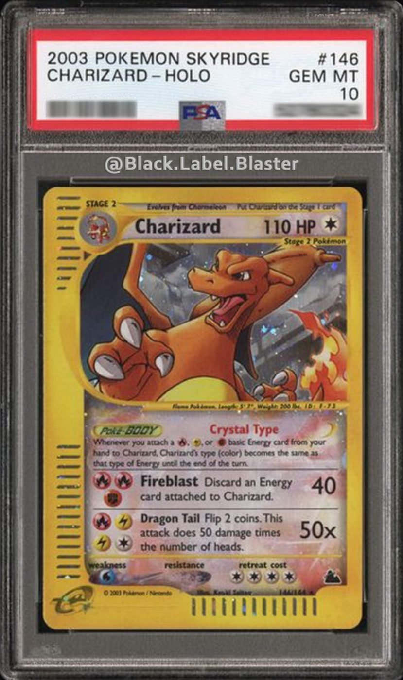 2003 Pokemon Skyridge Crystal Charizard Holo #146 PSA 10 Gem Mint