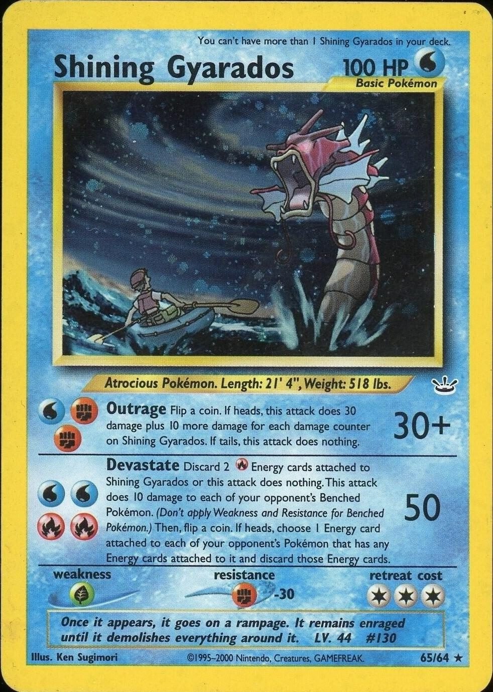 2001 Neo Revelation 1st Edition Shining Gyarados #65 PSA 10